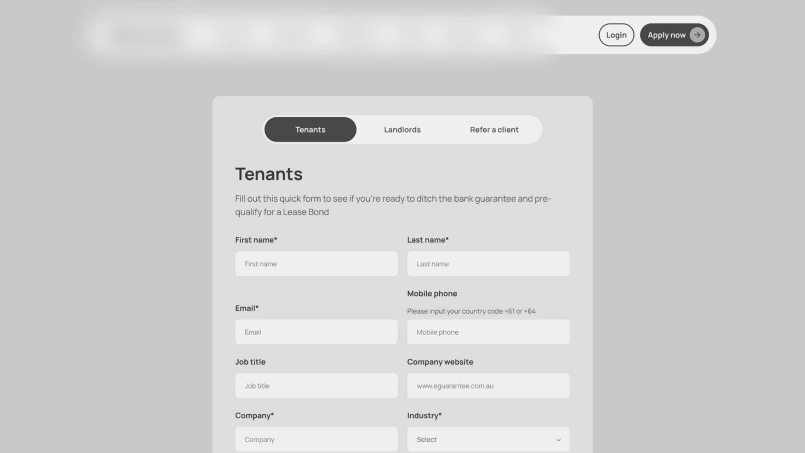 Website Form