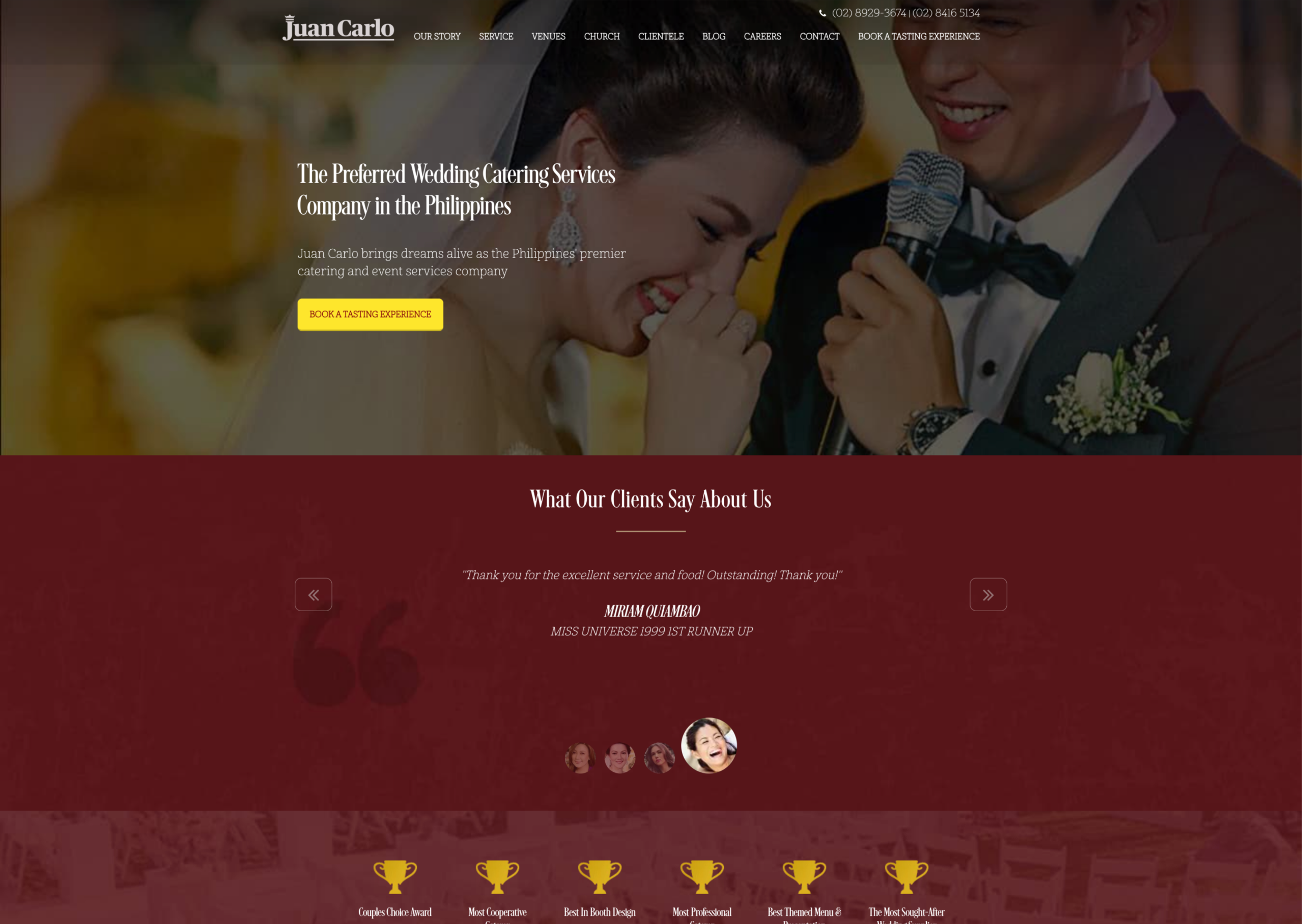 Wedding Catering Company Website